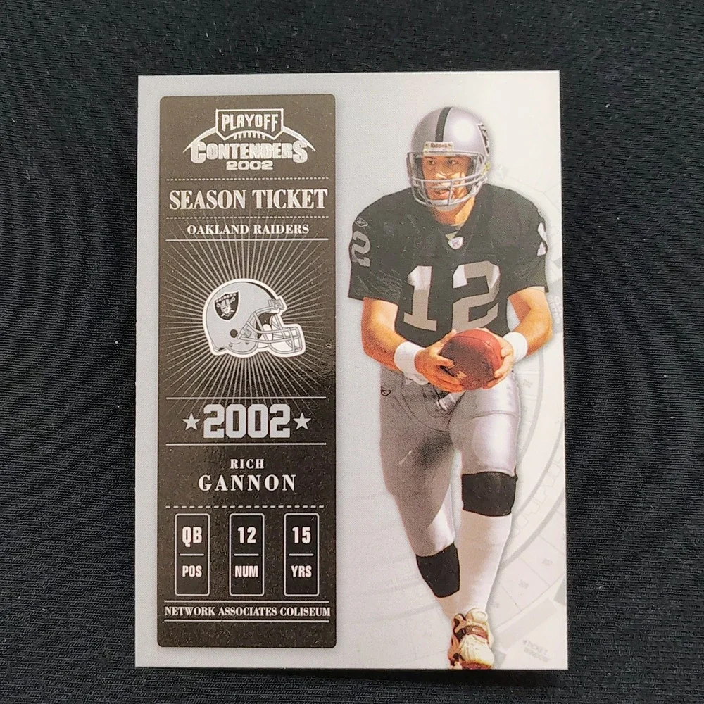 2002 Playoff‎ Contenders Season Ticket  Rich Gannon #46  Oakland Raiders NFL Car
